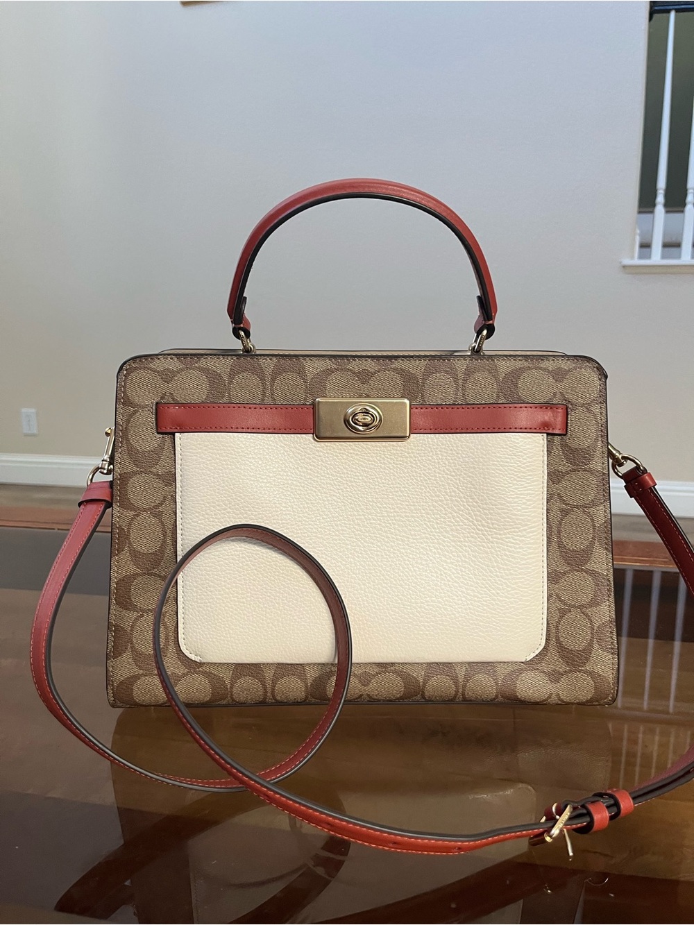 Coach Lane Carriall Top Handle Satchel Large